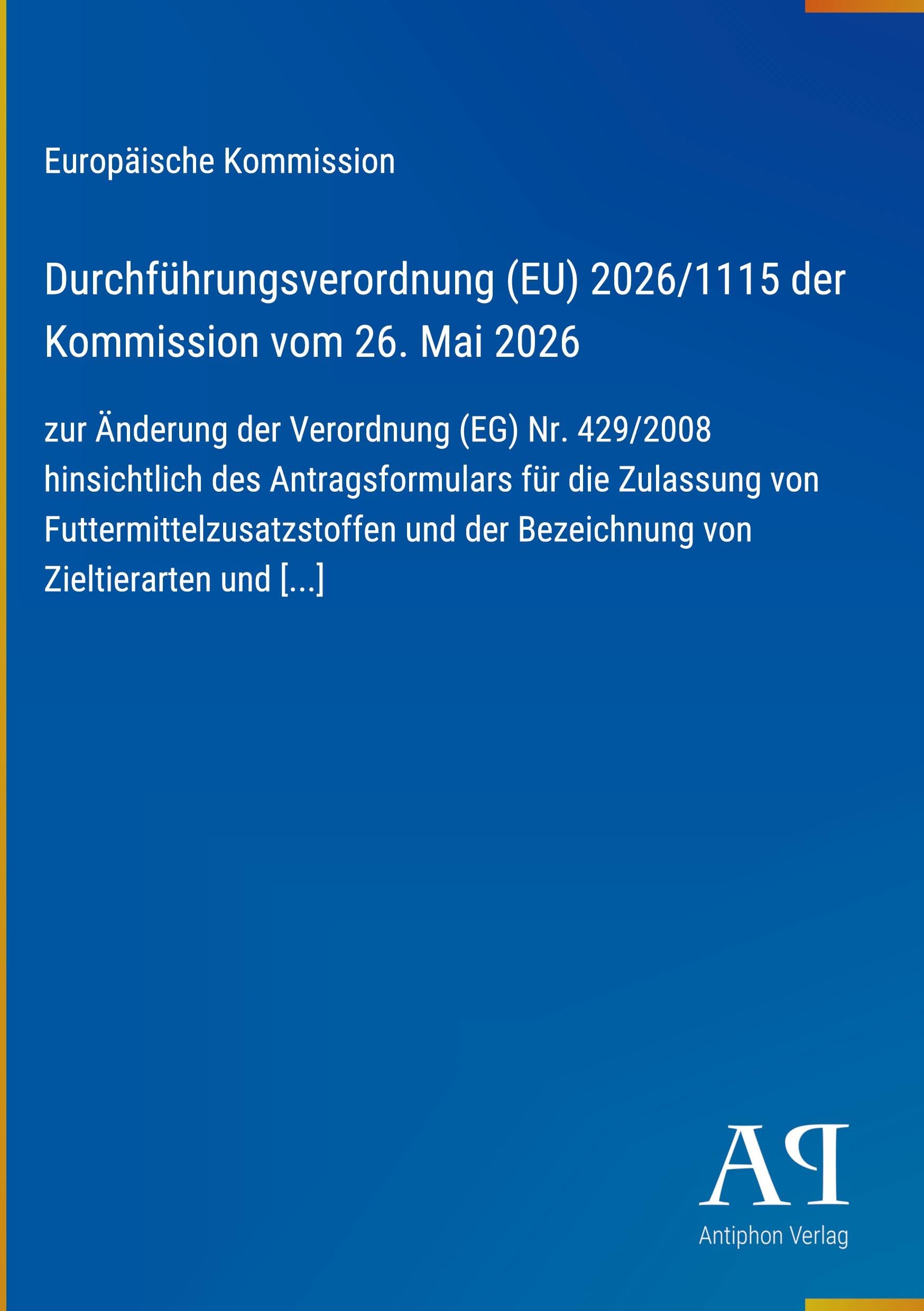 Durchführungsverordnung (EU) 2026/1115 der Kommission vom 26. Mai 2026