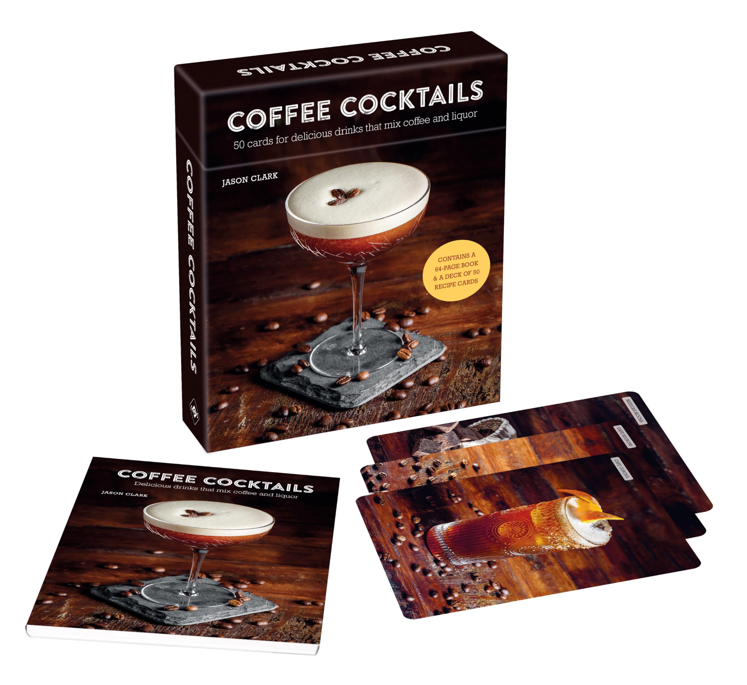Jason Clark Coffee Cocktails Deck, 50 Cards For Delicious Drinks That Mix Coffee & Liquor