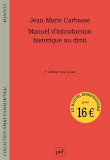 Manuel d'introduction historique au droit