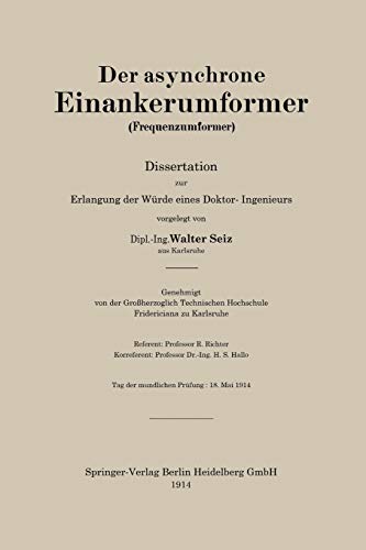 Der asynchrone Einankerumformer (Frequenzumformer): Dissertation zur Erlangung der Würde eines Doktor-Ingenieurs