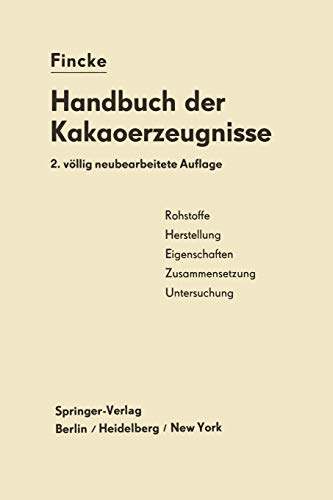 Handbuch der Kakaoerzeugnisse (German Edition)