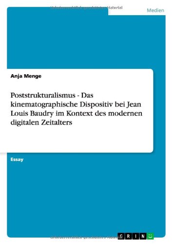 Poststrukturalismus - Das kinematographische Dispositiv bei Jean Louis Baudry im Kontext des modernen digitalen Zeitalters