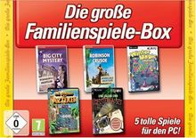 Die große Familienspiele-Box (Big City Mystery / Robinson Crusoe / Winter Magic Bubbles / Das Geheimnis der Azteken / Die Jäger des Geisterhauses)