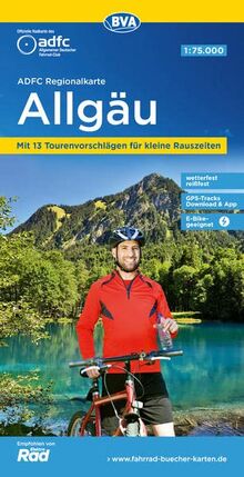 ADFC-Regionalkarte Allgäu 1:75.000, mit Tagestourenvorschlägen, reiß- und wetterfest, E-Bike-geeignet, GPS-Tracks-Download (ADFC-Regionalkarte 1:75000)