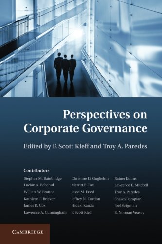 Kieff, F. Scott Perspectives On Corporate Governance