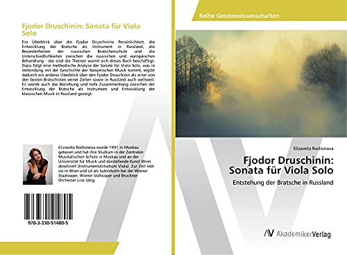 Fjodor Druschinin: Sonata für Viola Solo: Entstehung der Bratsche in Russland