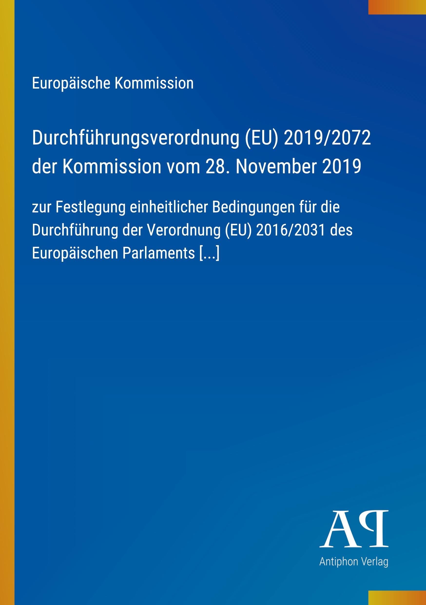 Durchführungsverordnung (EU) 2019/2072 der Kommission vom 28. November 2019