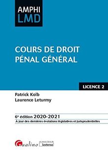 Cours de droit pénal général : licence 2 : 2020-2021