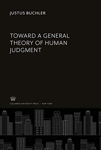 Toward a General Theory of Human Judgment