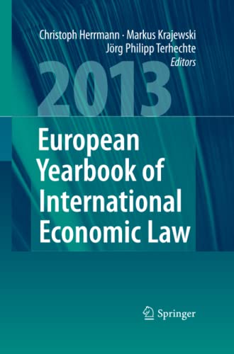 European Yearbook of International Economic Law 2013