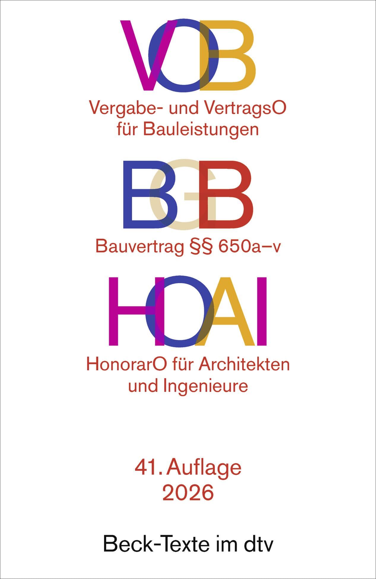 VOB / BGB  / HOAI - Neuware