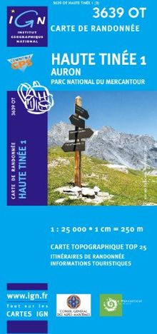 Haute Tinée 01 - Auron - Parque National du Mercantour  1 : 25 000 (Ign Map)