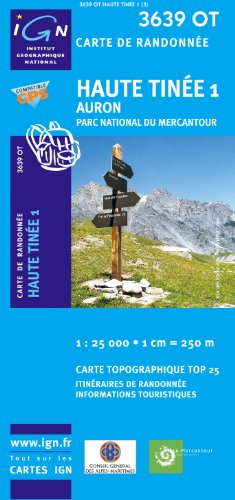 Haute Tinée 01 - Auron - Parque National du Mercantour 1 : 25 000 (Ign Map)