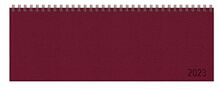 Tischquerkalender Professional Premium rot 2023: 1 Woche 2 Seiten; Bürokalender mit edlem Hardcover und nützlichen Zusatzinformationen im Format: 29,8 x 10,5 cm