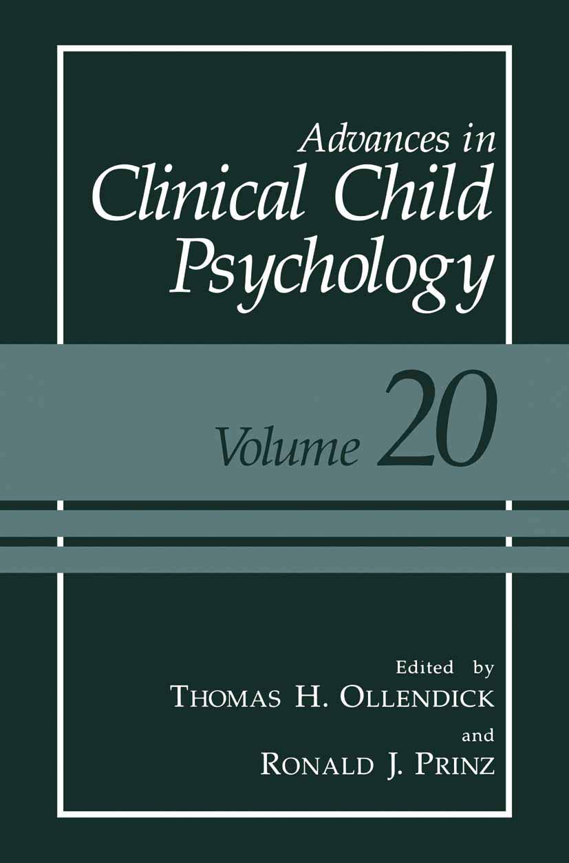 Advances in Clinical Child Psychology: Volume 20 (Advances in Clinical Child Psychology, 20, Band 20)