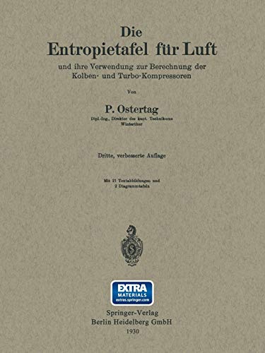 Die Entropietafel für Luft und ihre Verwendung zur Berechnung der Kolben- und Turbo-Kompressoren