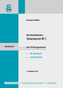 Karteikarten Strafrecht BT I