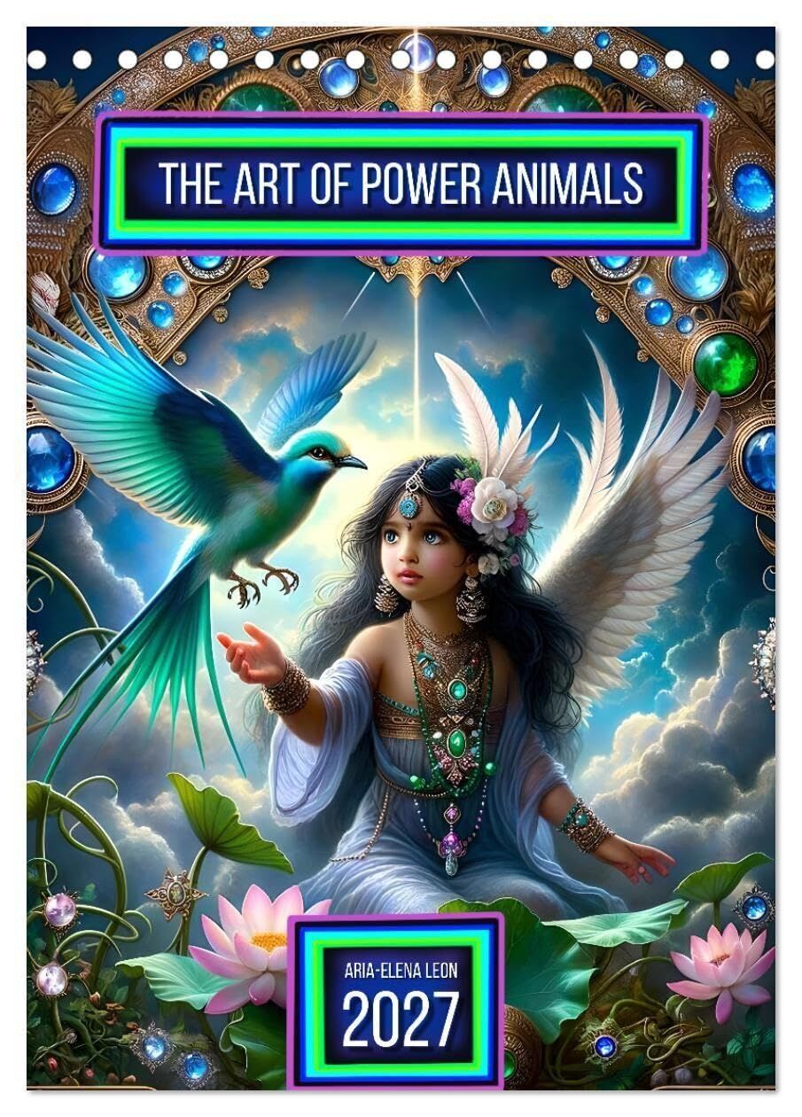The Art of Power Animals (Desk Calendar 2027 DIN A5 portrait), CALVENDO 12 Month DeskCalendar