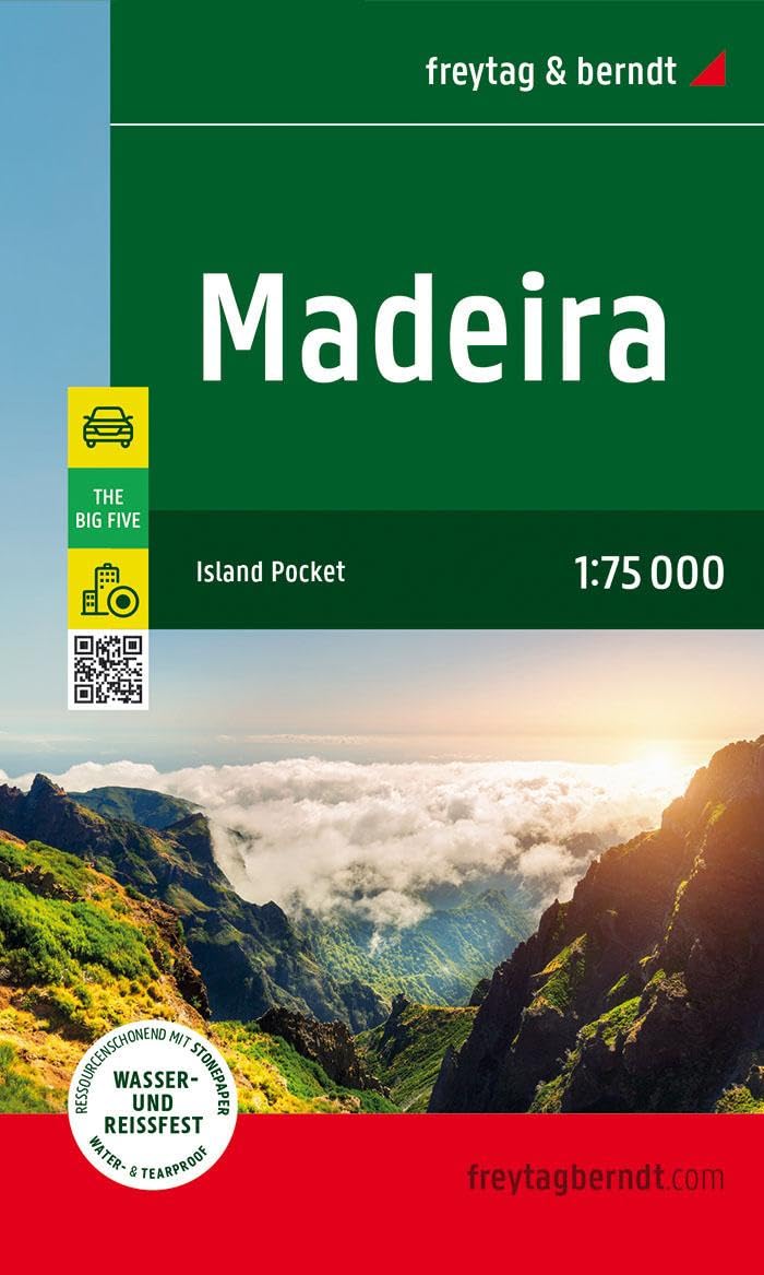 Madeira, Straßen- und Freizeitkarte 1:75.000, freytag & berndt: Island Pocket, The Big Five, wasserfest und reißfest (freytag & berndt Auto + Freizeitkarten)