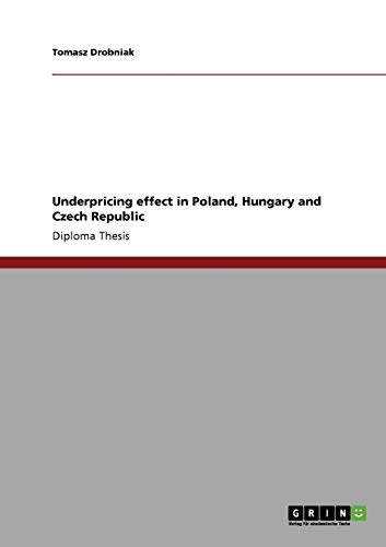 Underpricing effect in Poland, Hungary and Czech Republic