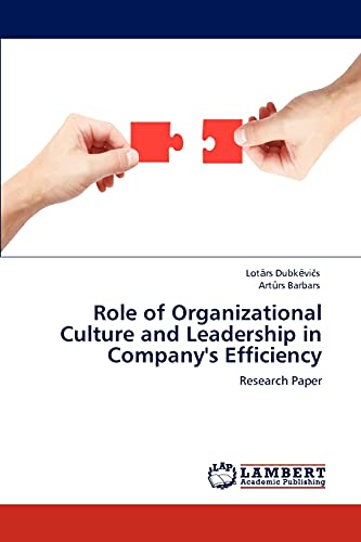 Role of Organizational Culture and Leadership in Company's Efficiency: Research Paper