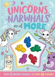 Books, I: Unicorns, Narwhals and More (Shaped Crayon Bumper Colouring)