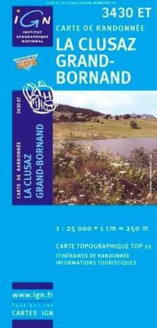 La Clusaz / Le Grand-Bornand 1 : 25 000 (Ign Map)