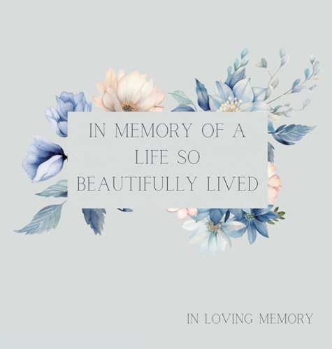 Celebration of life, funeral book, Condolence book to sign (Hardback cover)