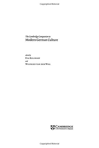 The Cambridge Companion to Modern German Culture (Cambridge Companions to Culture)