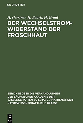 Der Wechselstromwiderstand der Froschhaut