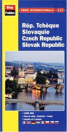 Carte routière : Rép. Tchèque - Slovaquie