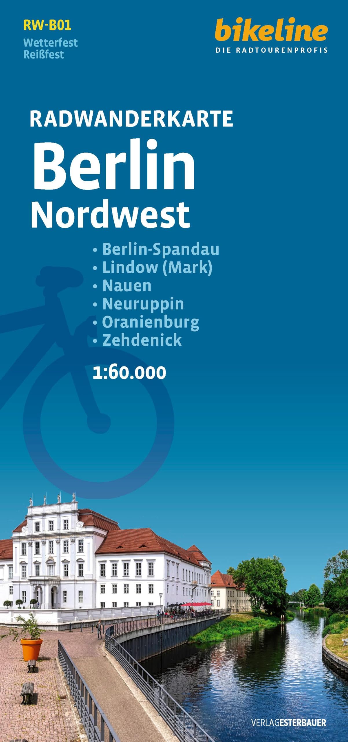 Radwanderkarte Berlin Nordwest RW-B01: Berlin-Spandau - Lindow (Mark) - Nauen - Neuruppin - Oranienburg - Zehdenick, 1:60.000, wetterfest/reißfest, GPS-tauglich mit UTM-Netz (bikeline Radwanderkarte)