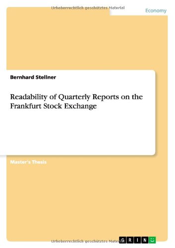 Readability of Quarterly Reports on the Frankfurt Stock Exchange