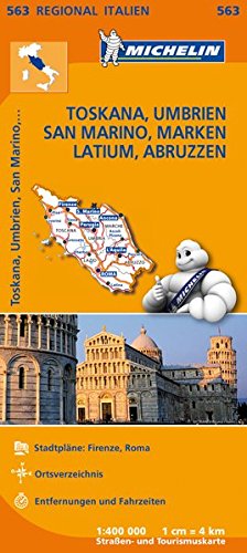 Die Buchhandlung in Oelde hat das Buch Michelin Toskana, Umbrien, San Marino, Marken, Latium, Abruzzen: Straßen- und Tourismuskarte 1:400.000 (MICHELIN Regionalkarten)