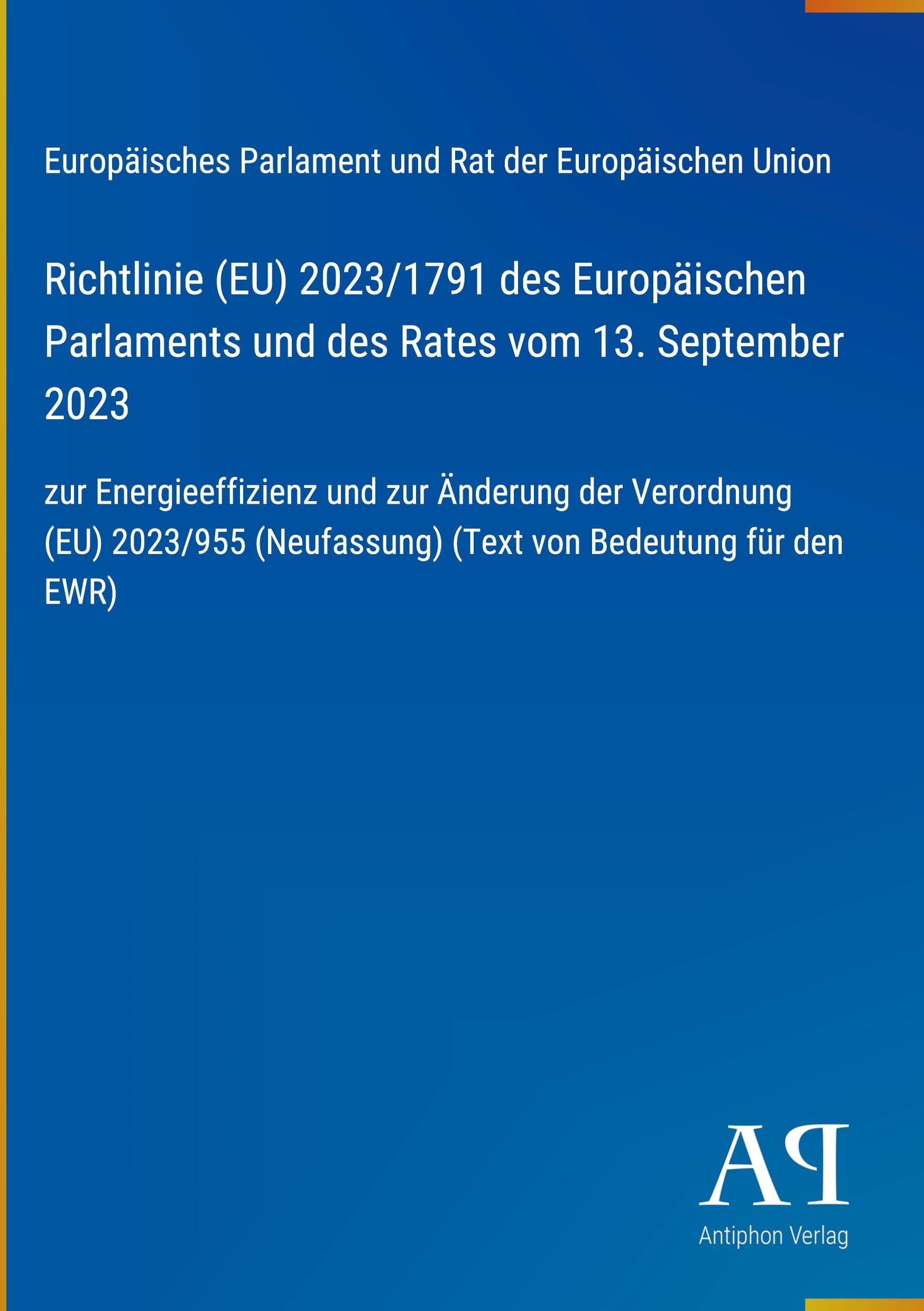 Richtlinie (EU) 2023/1791 des Europäischen Parlaments und des Rates vom 13. September 2023