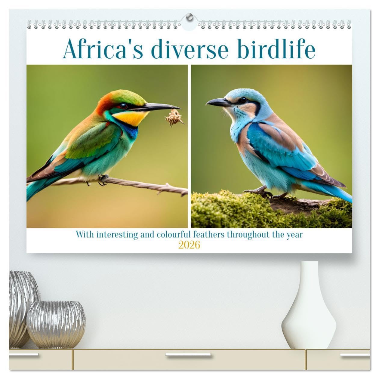 Africa's diverse birdlife (High Quality Premium Wall Calendar 2026 DIN A2 landscape),CALVENDO 12 Month Wall Calendar: With interesting and colourful feathers throughout the year