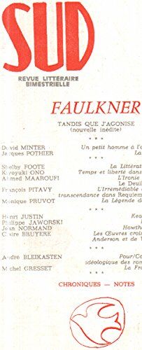 REVUE SUD NUMERO 48 : WILLIAM FAULKNER