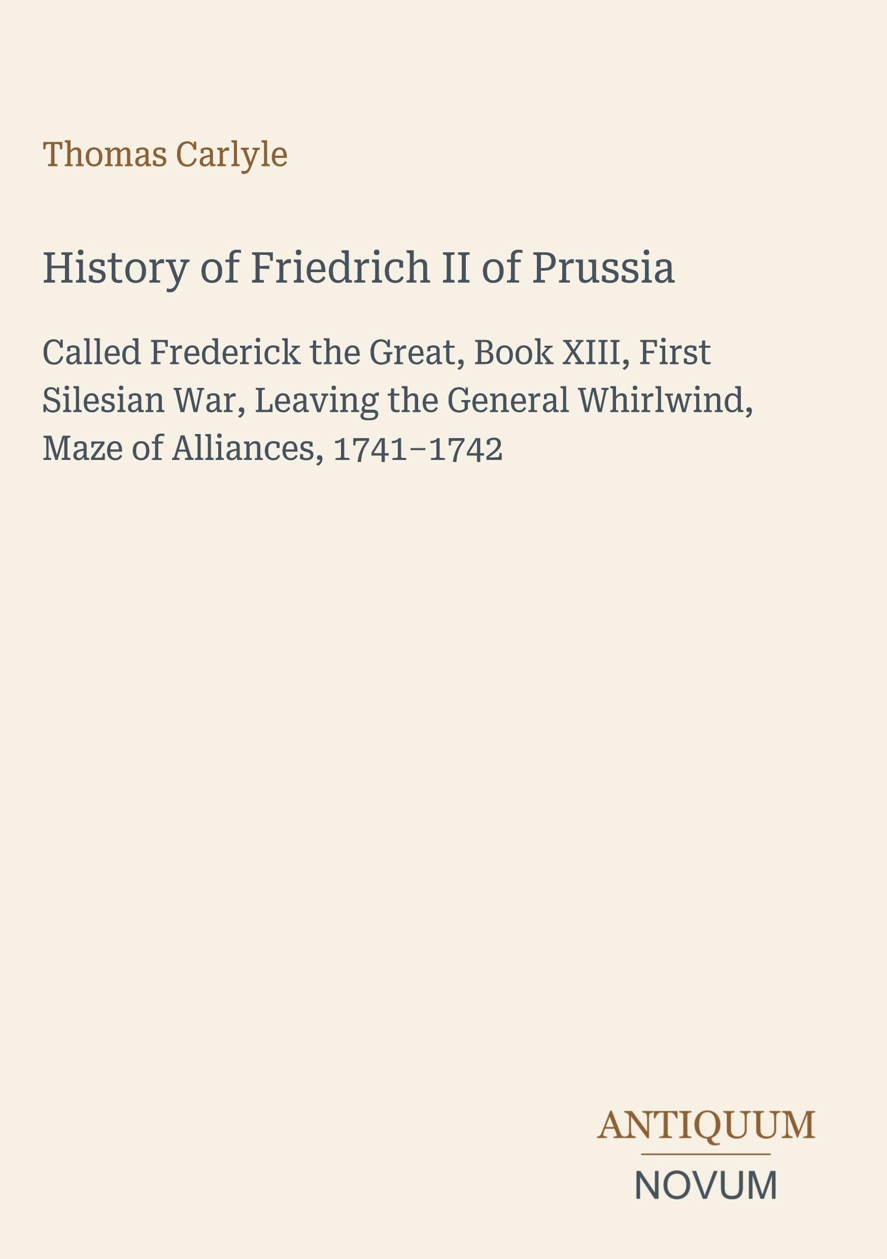 History of Friedrich II of Prussia