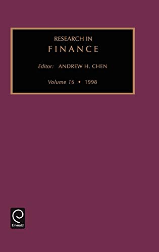 Res Finance V16 (Research in Finance, Band 16)