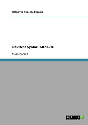 Deutsche Syntax: Attribute
