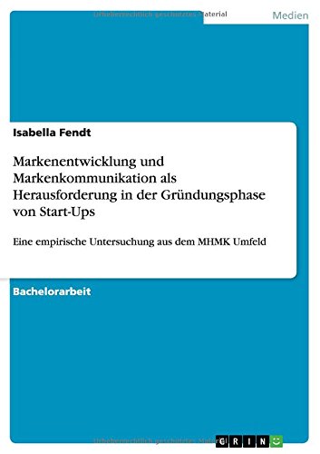 Markenentwicklung und Markenkommunikation als Herausforderung in der Gründungsphase von Start-Ups: Eine empirische Untersuchung aus dem MHMK Umfeld