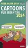 Fiese Bilder Cartoons für jeden Tag 2024: Tageskalender: Abreißkalender | Schwarzer Humor für das ganze Jahr