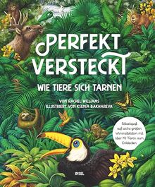 Perfekt versteckt: Wie Tiere sich tarnen | Rätselspaß auf sechs großen Wimmelbildern mit über 70 Tieren zum Entdecken | Kinderbuch ab 5 Jahre