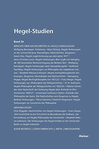 Hegel-Studien Band 26