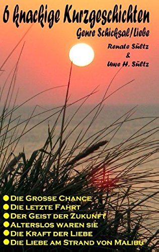 6 knackige Kurzgeschichten - Genre Schicksal/Liebe: Die große Chance - Die Liebe am Strand von Malibu - Die letzte Fahrt - Alterslos waren sie - Der Geist der Zukunft - Die Kraft der Liebe