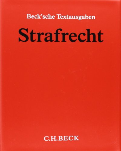 Strafrecht (ohne Fortsetzungsnotierung). Inkl. 13. Ergänzungslieferung.