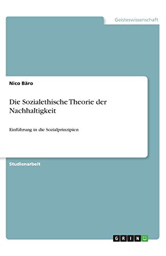Die Sozialethische Theorie der Nachhaltigkeit: Einführung in die Sozialprinzipien