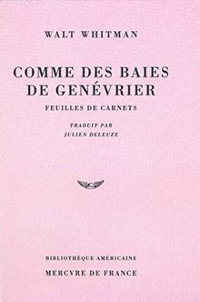 Comme des baies de genévrier : feuilles de carnets