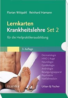 Lernkarten Krankheitslehre Set 2 für die Heilpraktikerausbildung: Dermatologie, HNO, Auge, Neurologie, Gynäkologie, Andrologie, Bewegungsapparat, Psychiatrie, Notfallmedizin