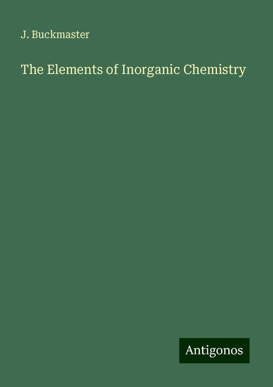 The Elements of Inorganic Chemistry